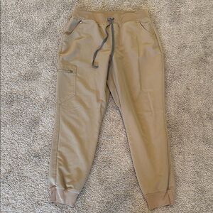 Figs Tan Technical scrub pant Jogger Pants size large bottoms